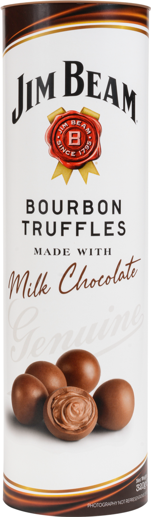 LIR Jim Beam Bourbon Milk Chocolate Truffles - Tube 320g