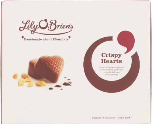 LILY O'BRIEN'S Crispy Hearts Chocolates Box168g
