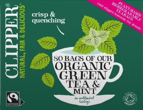 CLIPPER Organic Fairtrade Green Tea & Mint 80's