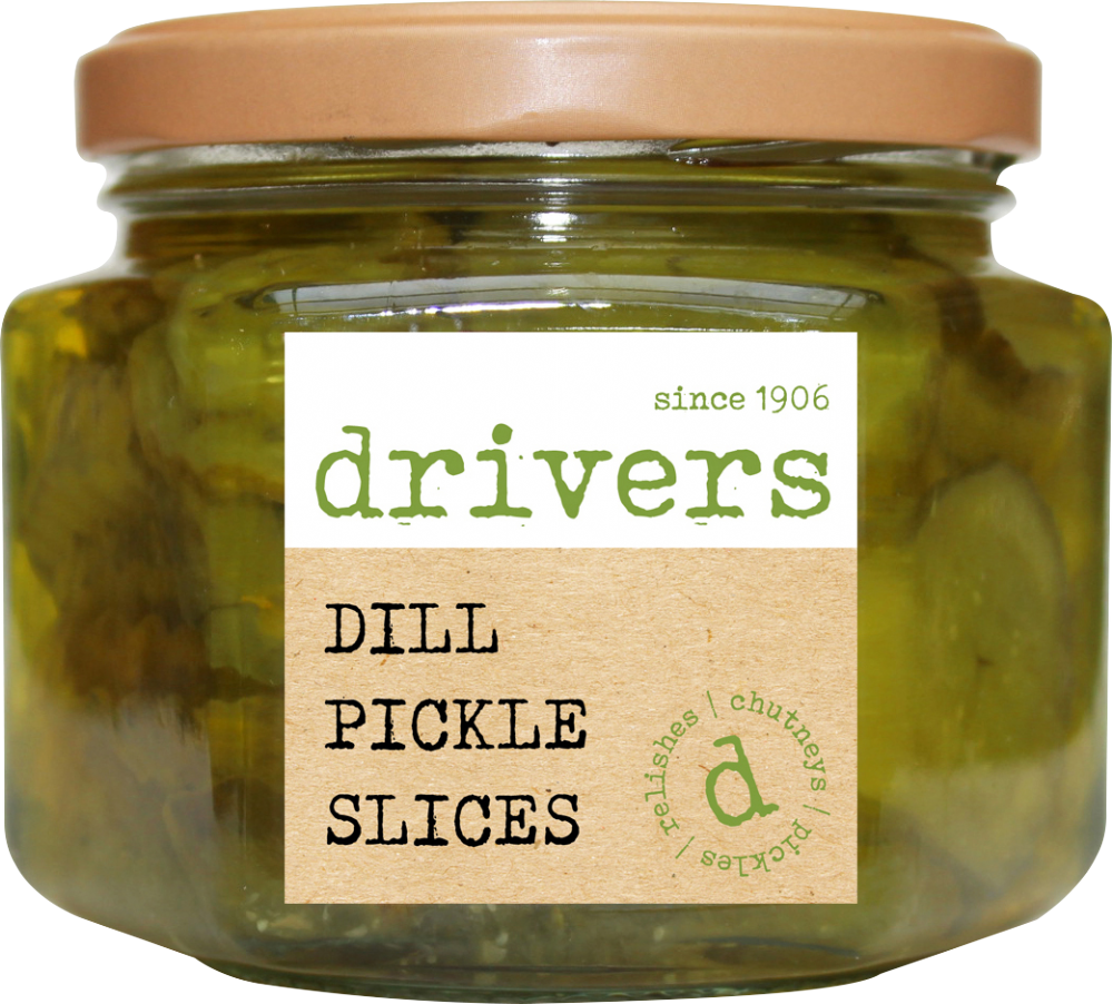 Holleys Fine Foods DRIVER'S Dill Pickle Slices 350g