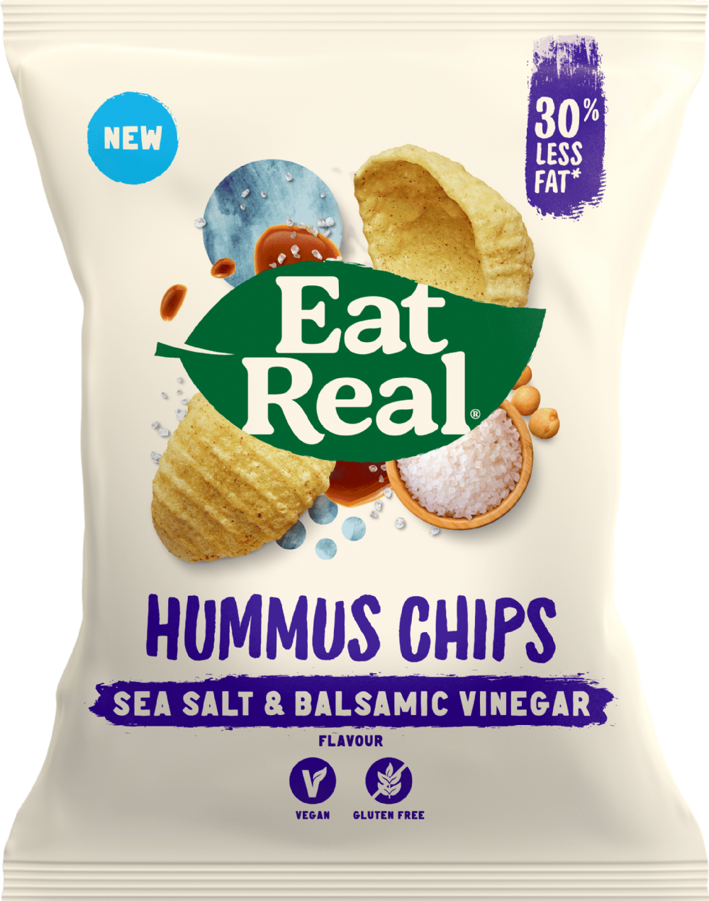 EAT REAL Hummus Chips - Sea Salt & Balsamic Vinegar 45g