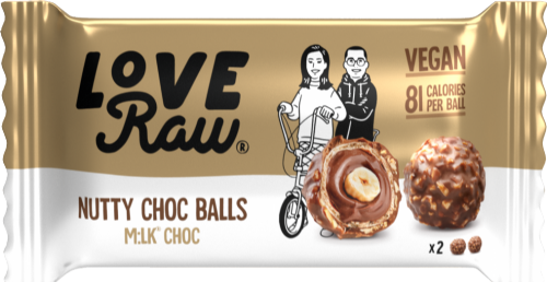LOVERAW Nutty Choc Balls - Milk Choc 28g