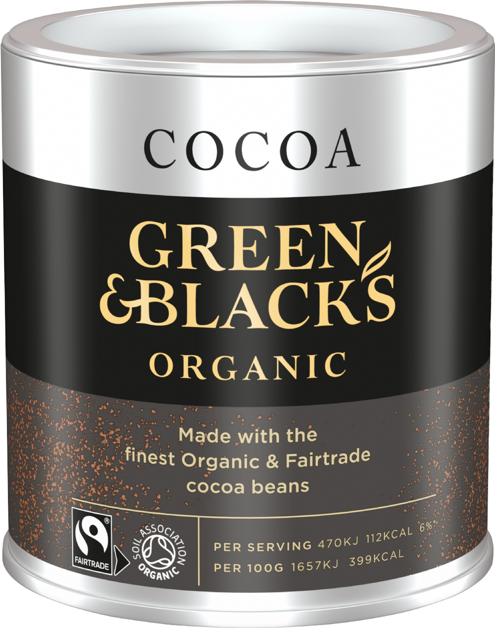 Holleys Fine Foods GREEN & BLACK'S Organic Cocoa 125g