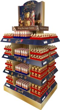 LINDT Jumbo Christmas Table (Flat Packed) - Supplied Empty