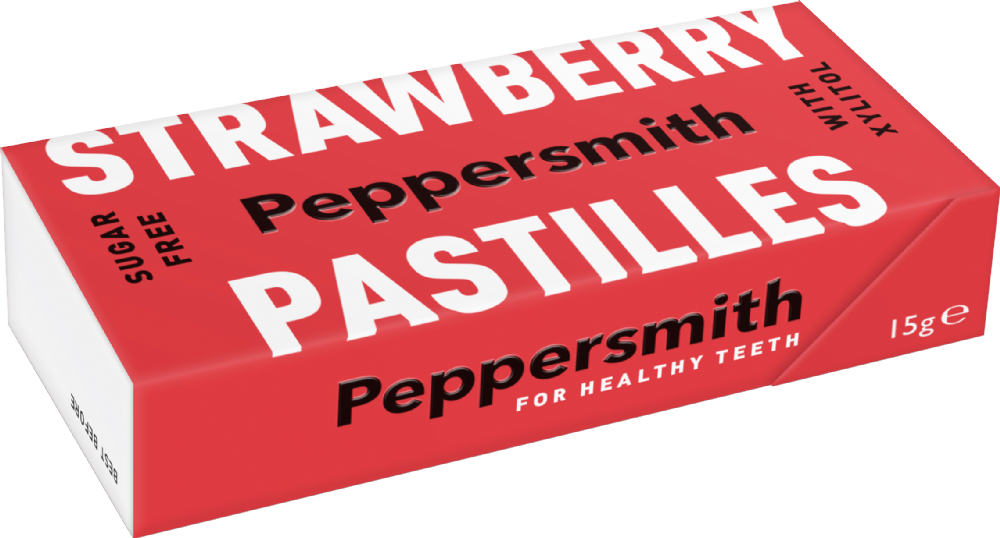 PEPPERSMITH Strawberry Pastilles with Xylitol 15g