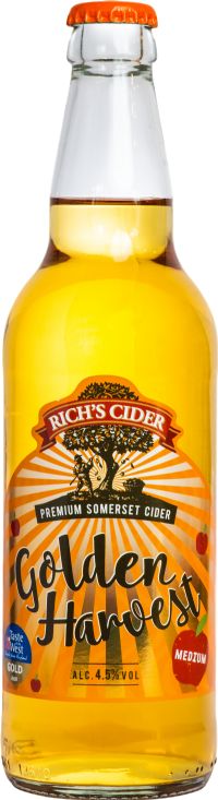 RICH'S CIDER Golden Harvest Cider - Medium 4.5% ABV 500ml