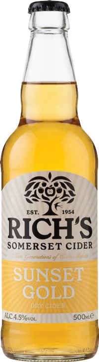 RICH'S CIDER Sunset Gold Cider - Dry 4.5% ABV 500ml
