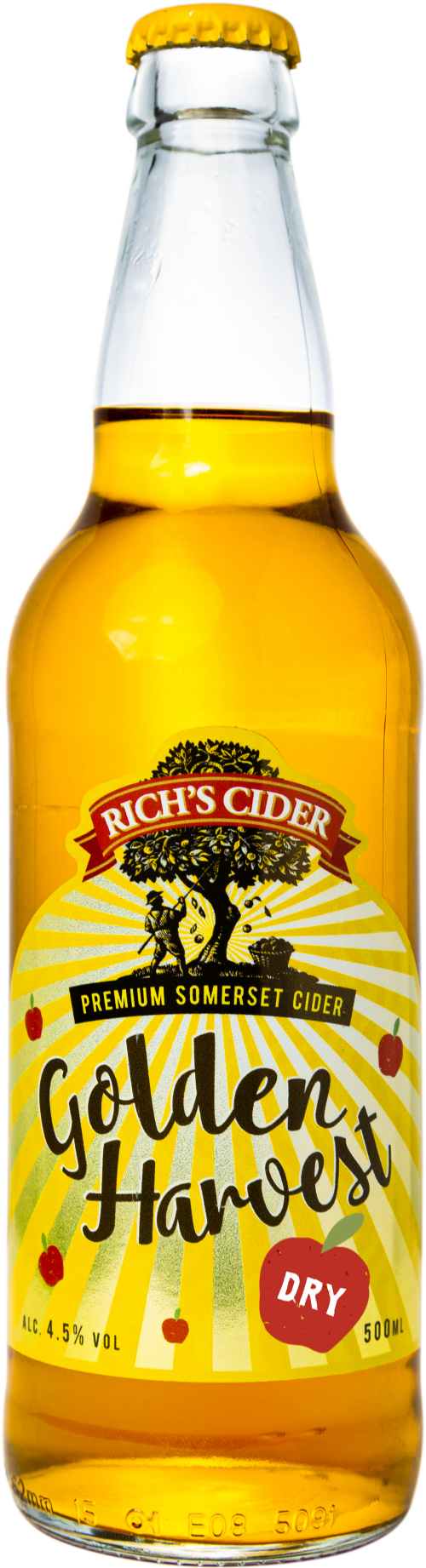 RICH'S CIDER Golden Harvest Cider - Dry 4.5% ABV 500ml