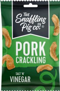 THE SNAFFLING PIG CO. Pork Crackling - Salt 'n' Vinegar 40g
