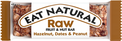 EAT NATURAL Raw Fruit & Nut Bar Hazelnut, Dates & Peanut 45g