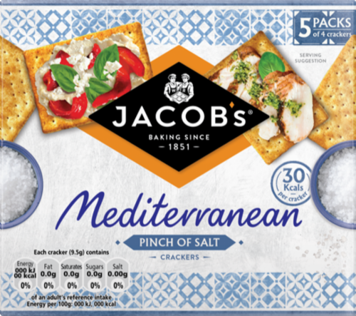 JACOB'S Mediterranean Crackers - Pinch of Salt 190g