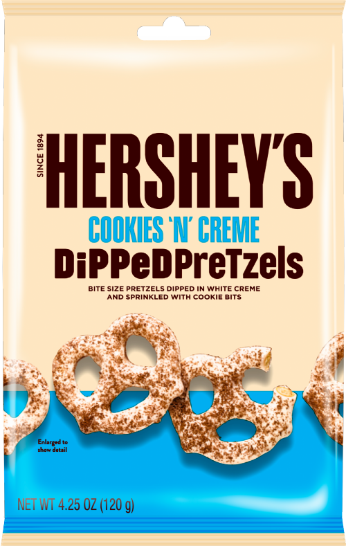 HERSHEY'S Cookies 'n' Creme Dipped Pretzels 120g