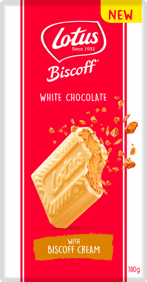LOTUS White Chocolate with Biscoff Cream 180g