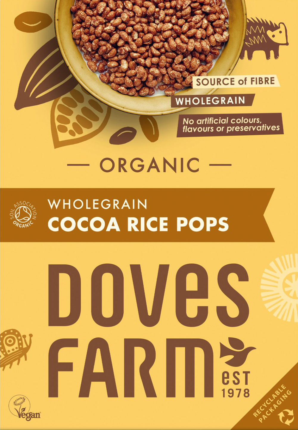 DOVES FARM Wholegrain Cocoa Rice Pops 300g