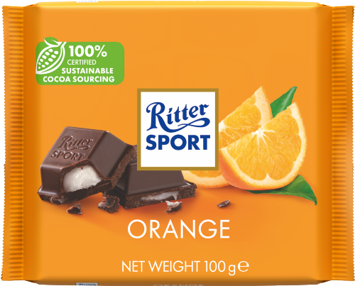RITTER SPORT Orange Dark Chocolate 100g
