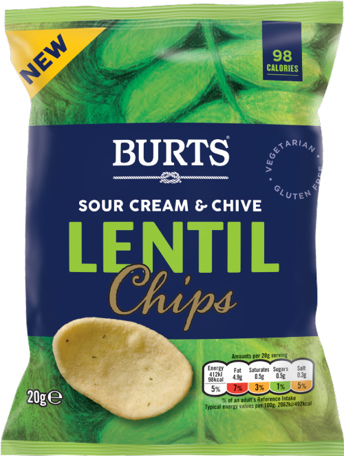 BURTS Lentil Chips - Sour Cream & Chive 20g