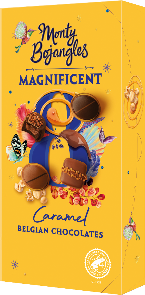 MONTY BOJANGLES Magnificent 8 Caramel Belgian Chocolates115g