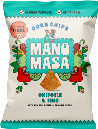 MANOMASA Chipotle & Lime Corn Chips 140g