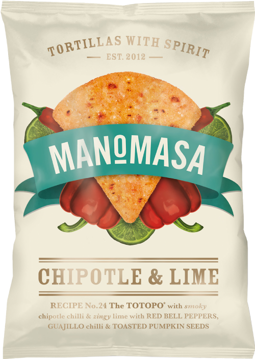 MANOMASA Chipotle & Lime Corn Chips 140g
