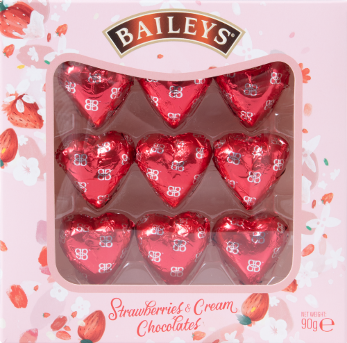 BAILEYS Strawberries & Cream Chocolate Hearts 90g