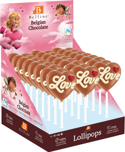BELFINE Belgian Chocolate Love Lolly 35g