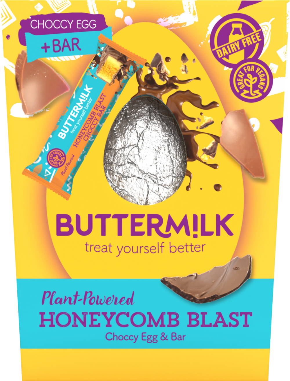 Holleys Fine Foods BUTTERMILK Blast Choccy Egg & Snack Bar 175g