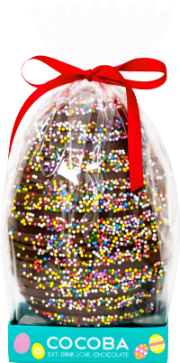 COCOBA Milk Chocolate Egg with Sprinkles 250g