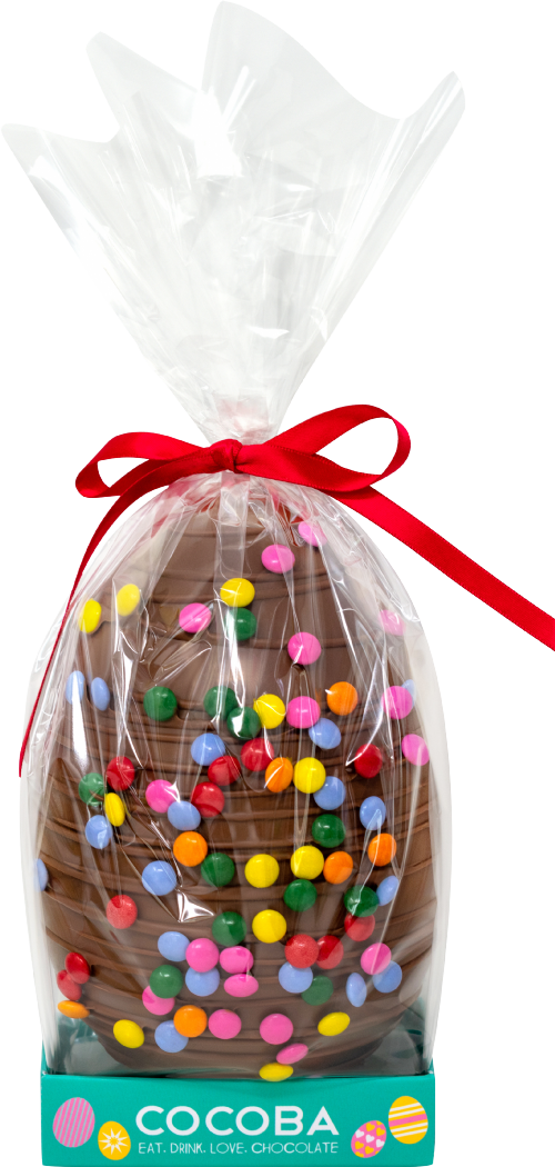 COCOBA Milk Chocolate Egg with Candy Beans 250g