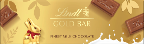 LINDT Easter Milk Chocolate Gold Bar 300g