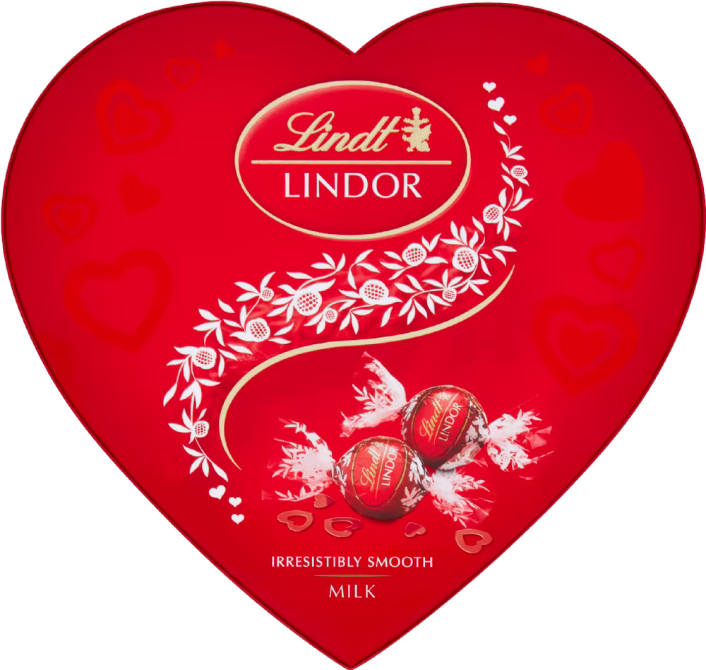 LINDT Lindor Heart Box - Milk 200g