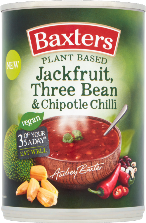 BAXTERS Plant Based Jackfruit, 3 Bean & Chipotle Soup 380g