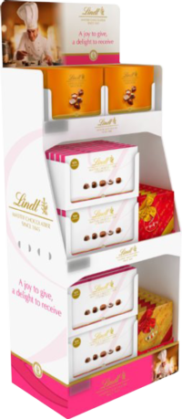 LINDT 3 Shelf Formal Gifting Floor Standing Display Unit