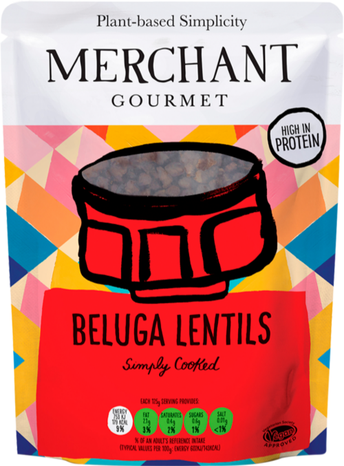 MERCHANT GOURMET Beluga Lentils - Simply Cooked 250g