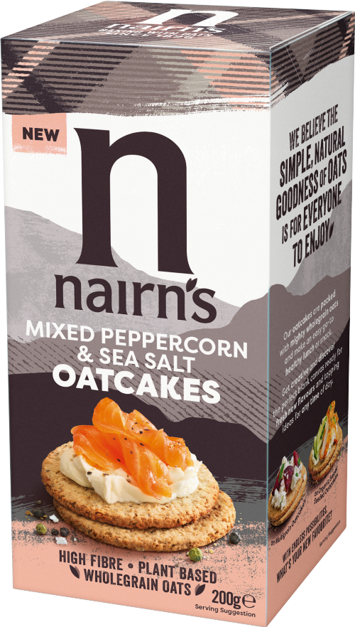 NAIRN'S Mixed Peppercorn & Sea Salt Oatcakes 200g