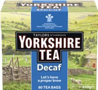 TAYLORS OF HARROGATE Yorkshire Tea Decaf - 80 Teabags 250g