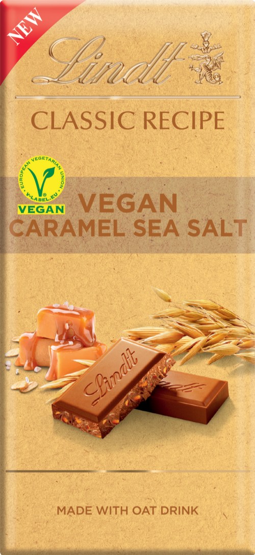 LINDT Classic Recipe Bar - Vegan Caramel Sea Salt 100g