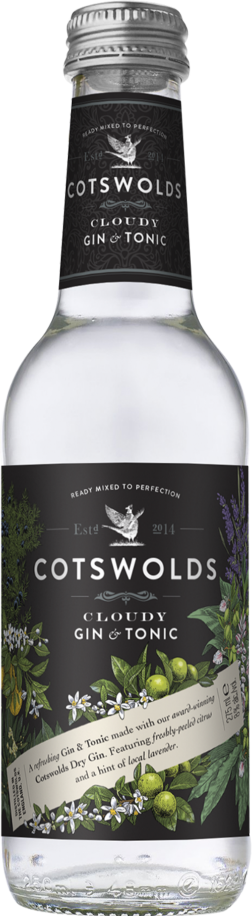 COTSWOLDS DISTILLERY Cloudy Gin & Tonic RTD 8% ABV 275ml