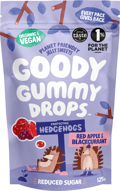 GOODY GUMMY DROPS Hedgehogs - Red Apple & Blackcurrant 125g