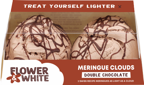 FLOWER & WHITE 2 Meringue Clouds - Double Chocolate 130g