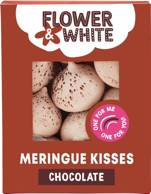 FLOWER & WHITE Meringue Kisses - Chocolate 100g