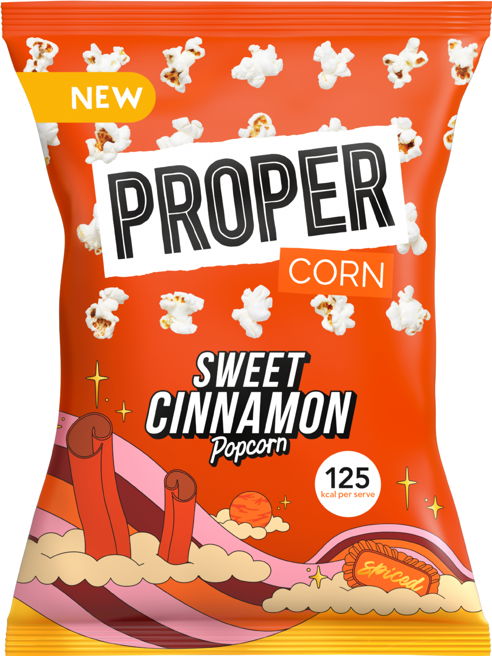 Holleys Fine Foods PROPER Corn Sweet Cinnamon Popcorn 90g