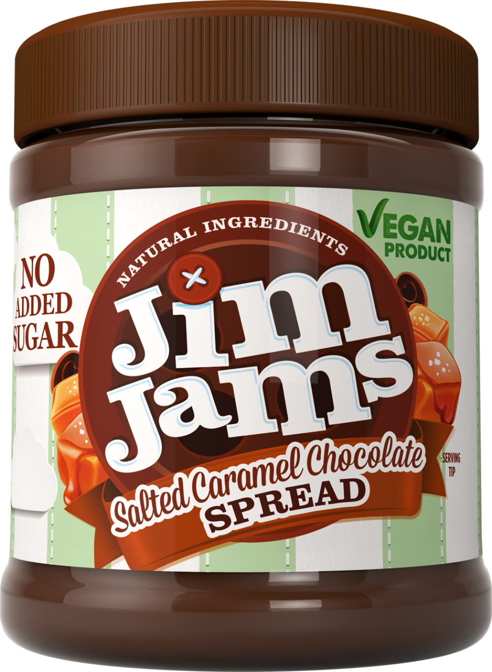 Holleys Fine Foods JIM JAMS Salted Caramel Chocolate Spread 330g