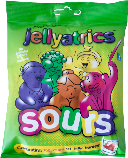 JELLYATRICS Fruit Flavoured Jellies - Sours 150g