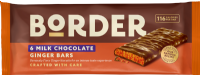 BORDER 6 Milk Chocolate Ginger Bars 144g