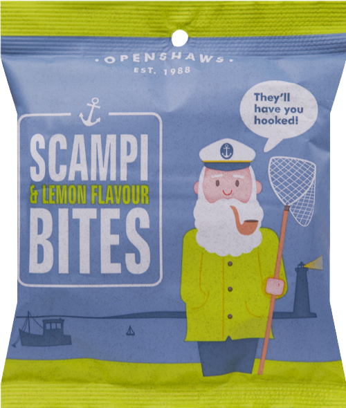 OPENSHAWS Scampi & Lemon Flavour Bites 40g (2x12)