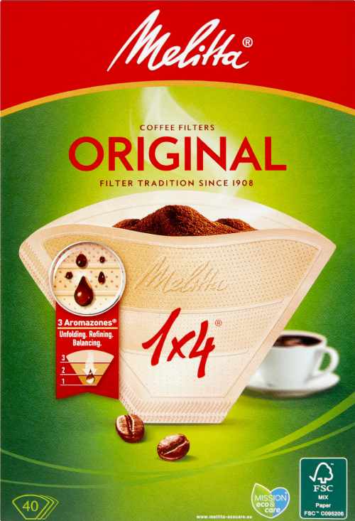 MELITTA Coffee Filter Papers 40's 1x4