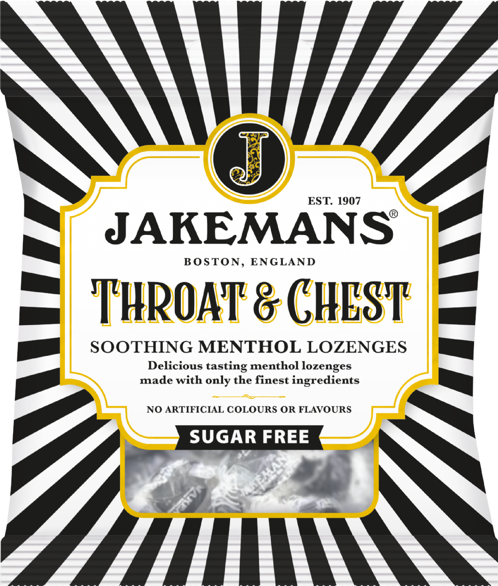 Holleys Fine Foods JAKEMANS Throat & Chest Lozenges Sugar Free 50g