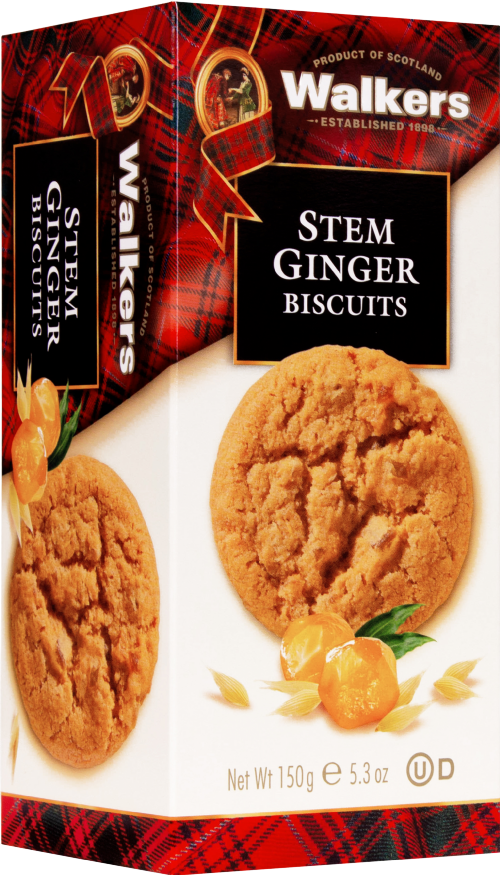 WALKERS Stem Ginger Biscuits 150g