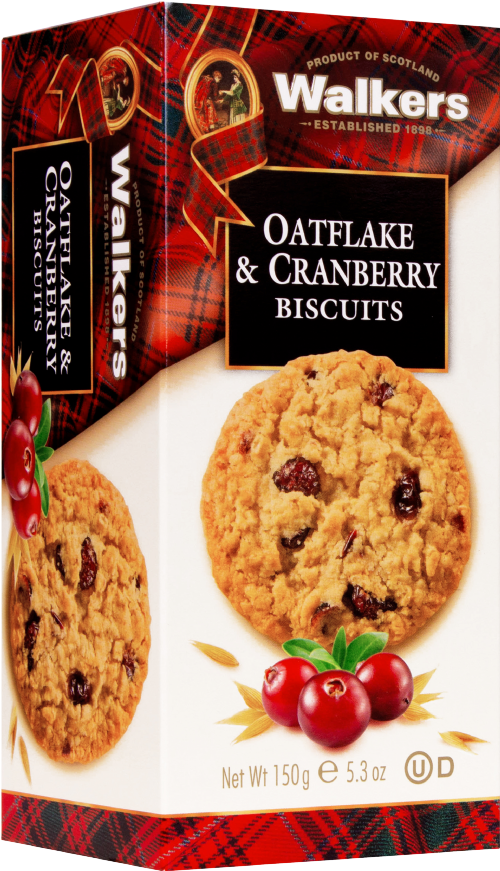 WALKERS Oatflake & Cranberry Biscuits 150g