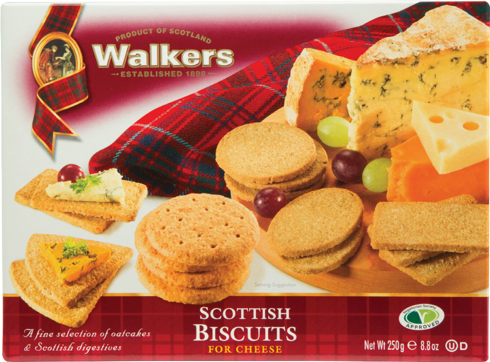 Holleys Fine Foods WALKERS Scottish Biscuits for Cheese 250g